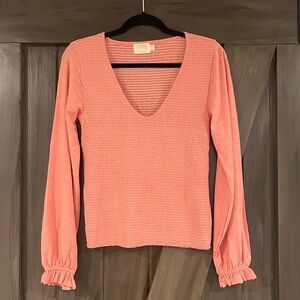 Nation Ltd Women’s Long Sleeve V-neck Blouse (size M)